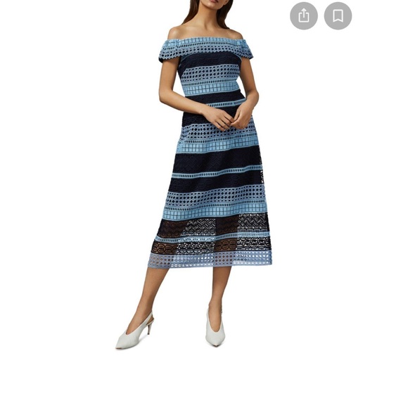 Ted Baker Dresses & Skirts - Ted Baker BRT-BLUE Bardot Lace Dress